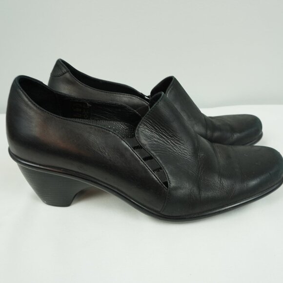 Dansko Black Slip On Heeled Shoe Size 9.5 - Picture 6 of 12